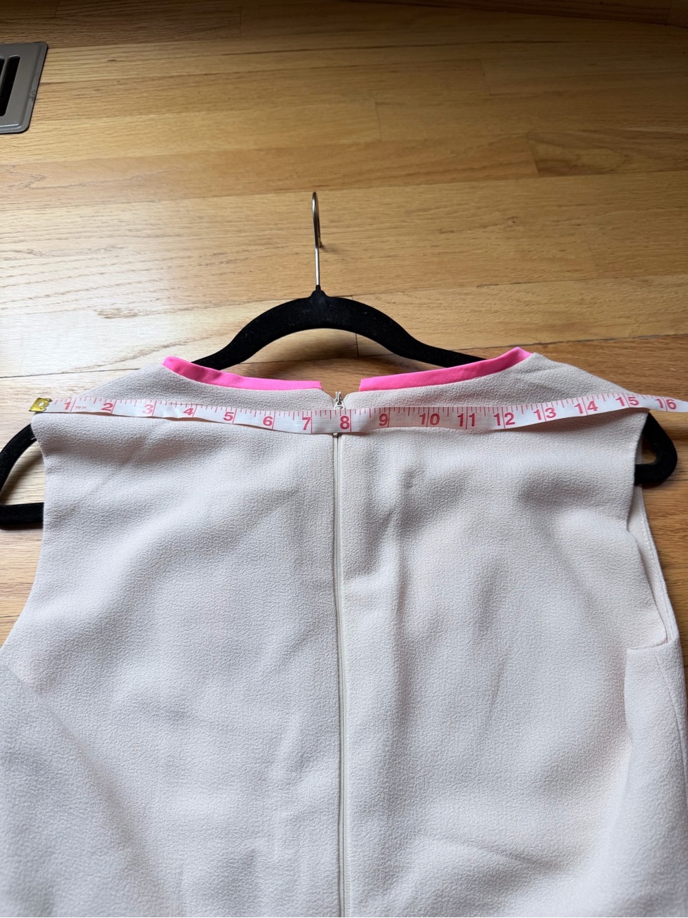 Celebrity Pink Cream Tunic with Hot Pink Neck Trim
